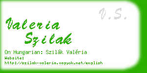 valeria szilak business card