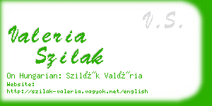 valeria szilak business card
